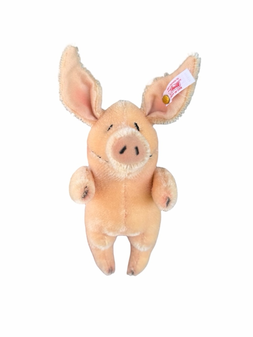 Vintage Steiff Olivia The Pig 01108 Limited Edition 2002 Pink Mohair 9” No Dress